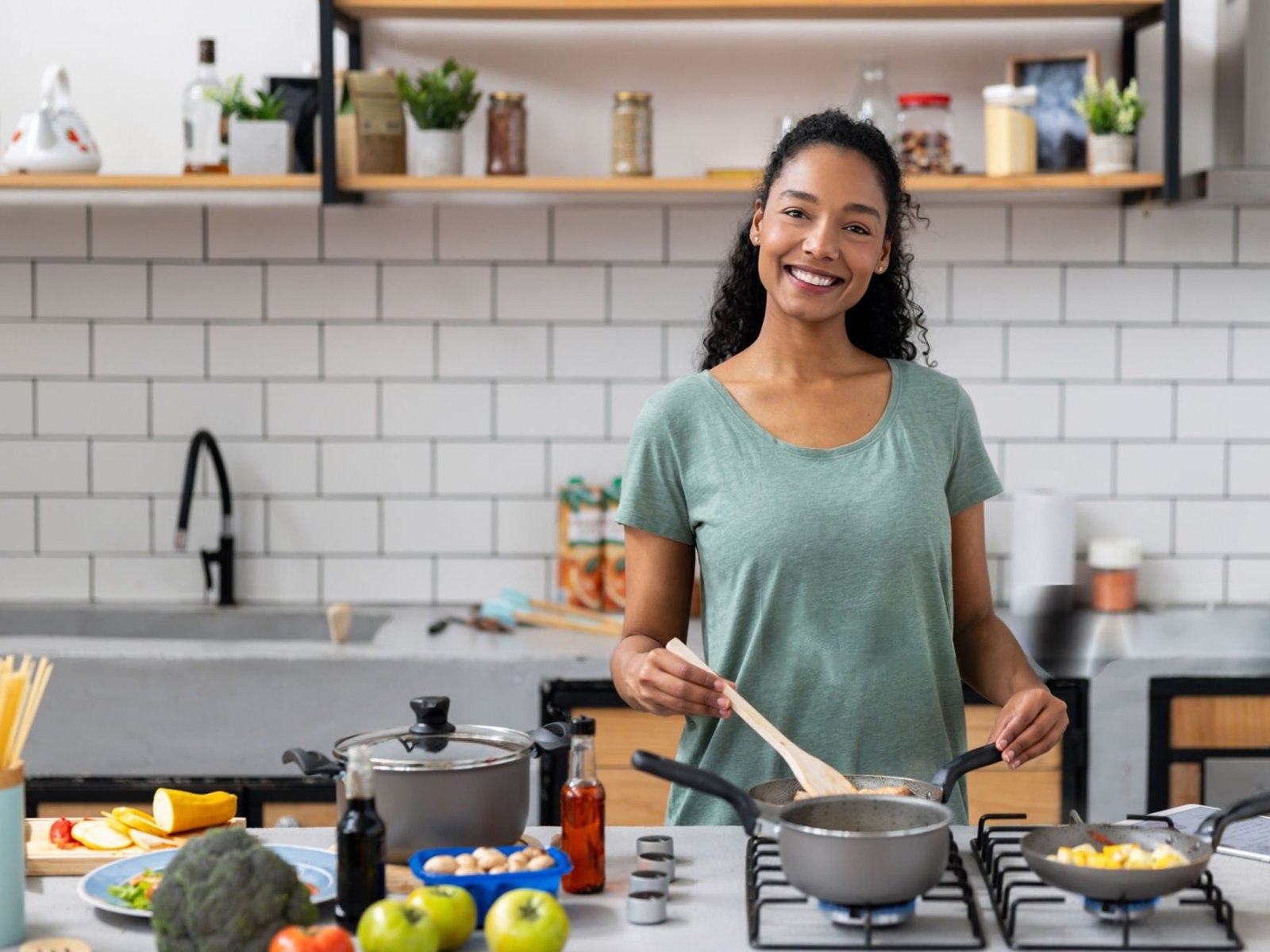 Naya in the kitchen
