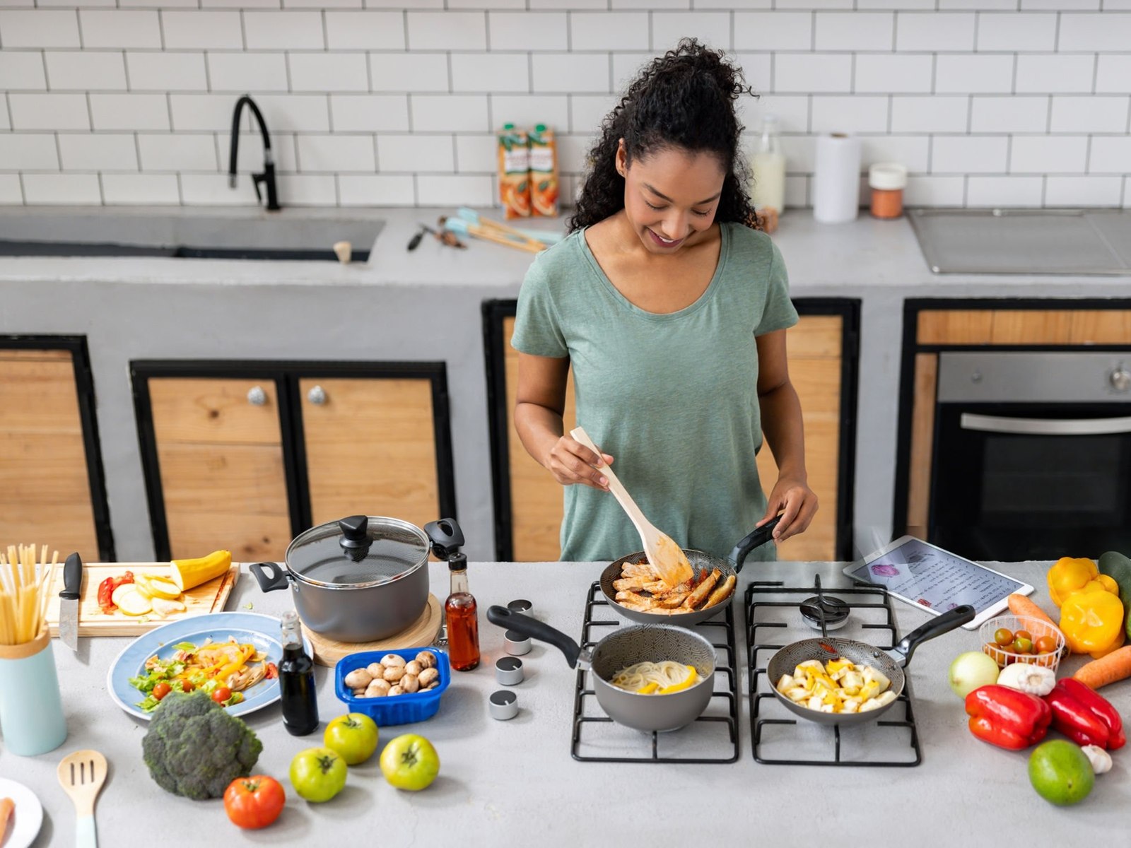 Naya in the kitchen