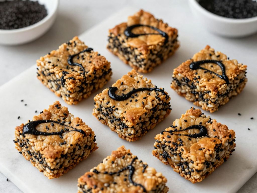 Black Sesame Brown Butter Crispy Rice Treats