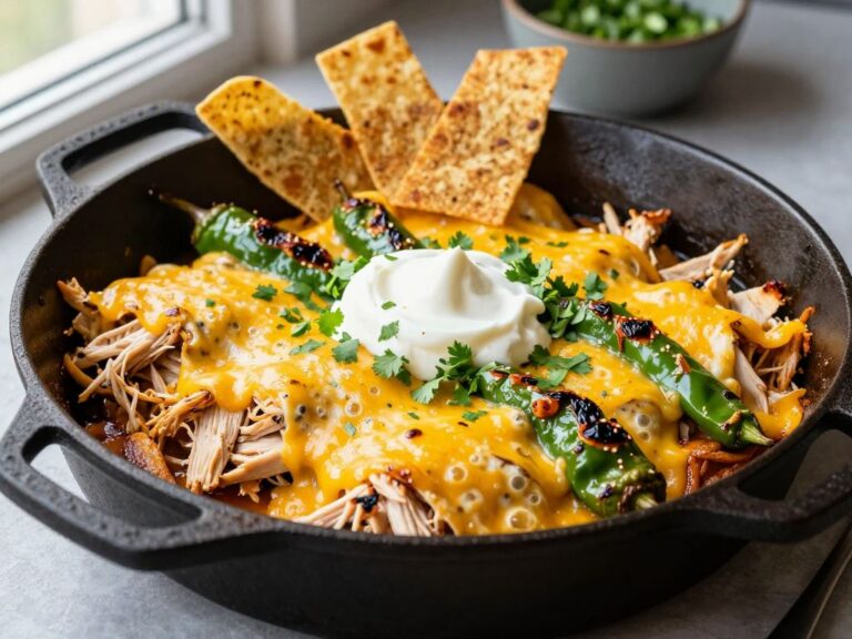 Hatch Chile Chicken Enchilada Skillet