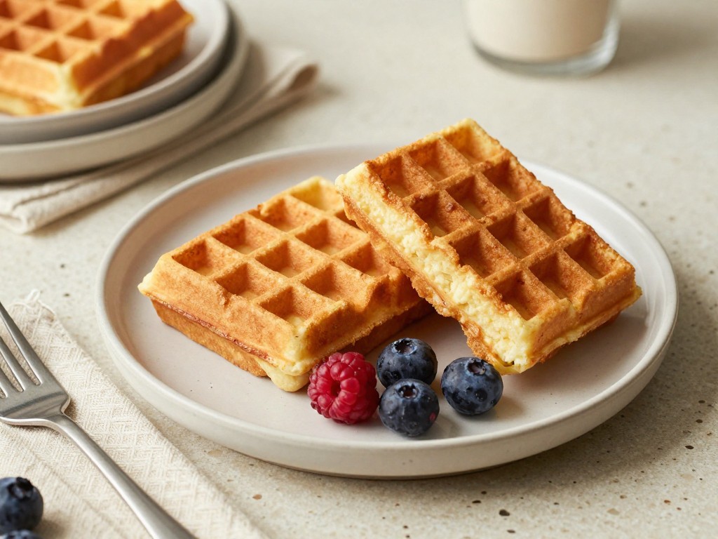 Oatmeal Cottage Cheese Waffles