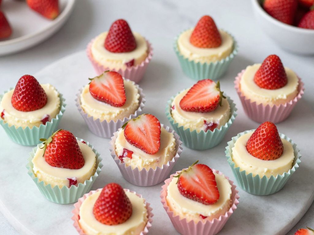 High Protein Healthy Strawberry Cheesecake Bites