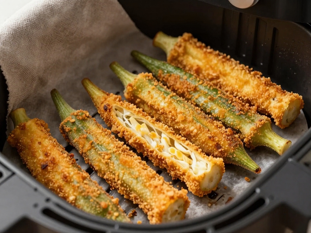 Air Fryer Frozen Okra