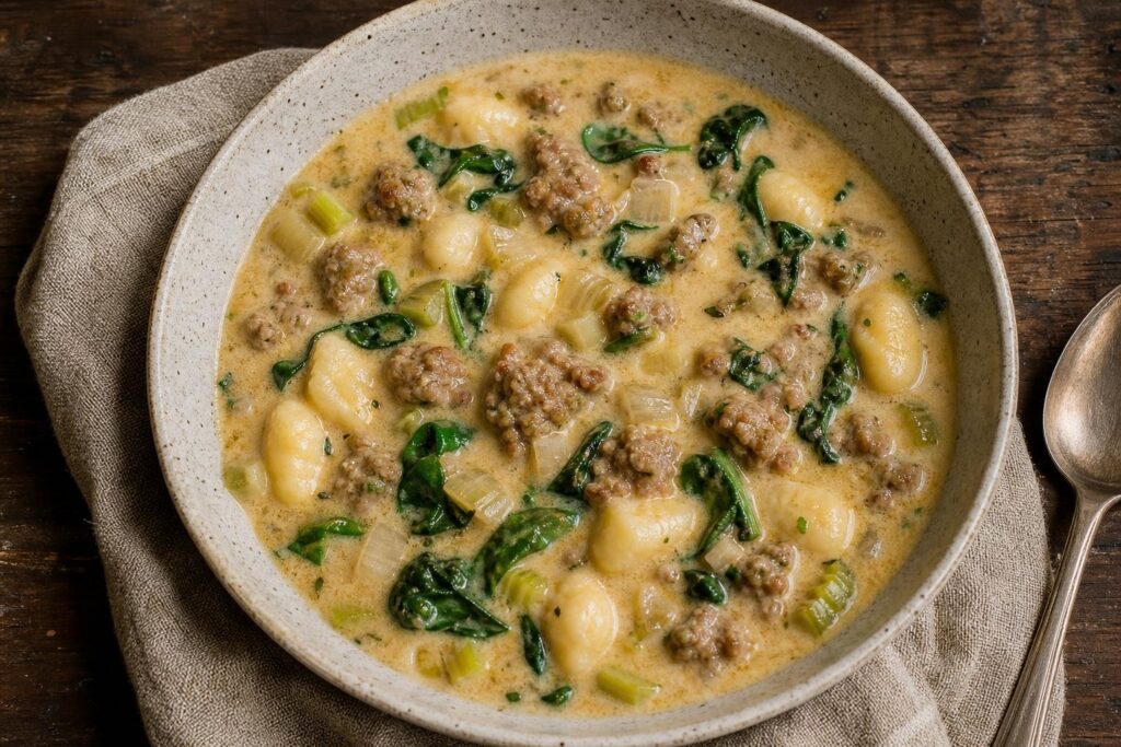sausage gnocchi soup recipe