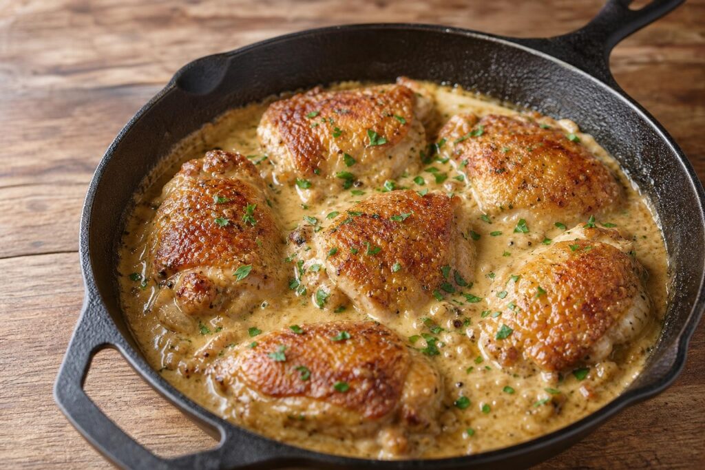 pan fried chicken thighs recipe