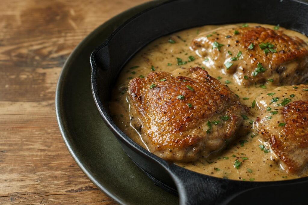 pan fried chicken thighs recipe