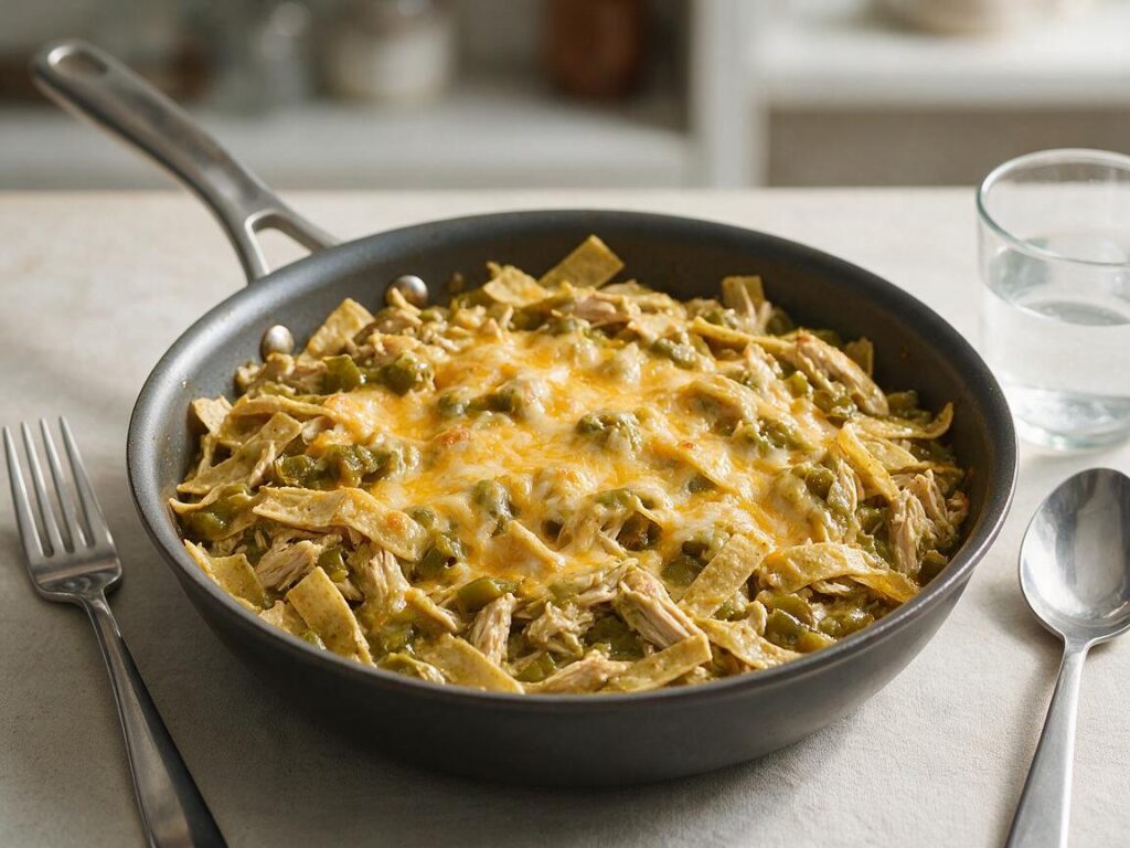 Hatch Chile Chicken Enchilada Skillet