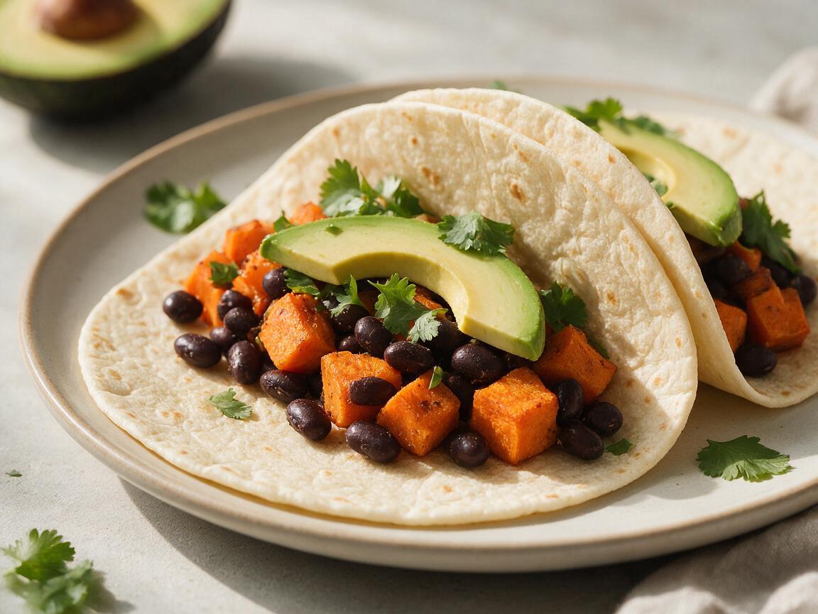 Sweet potato and black bean tacos from these September dinner ideas